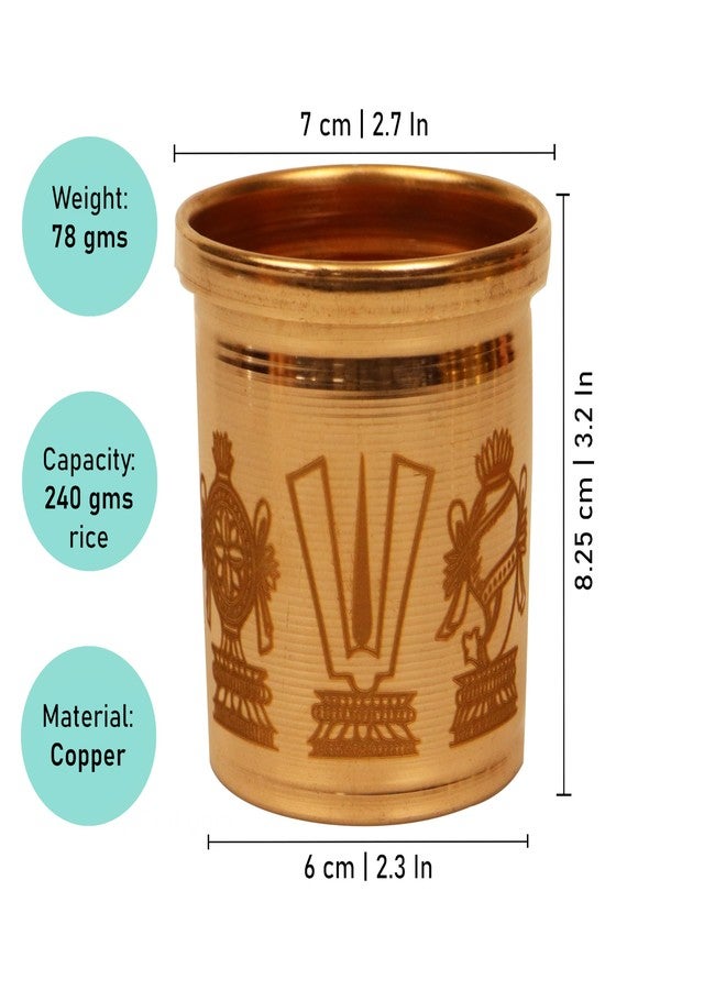 Spillbox Copper Rice Measuring Padi Uzhakku, Changazhi Traditional Measuring Vessel for Paddy and Grains, nira para Kerala Vessel, Cup, Jug, Mug, Bowl for Home and Kitchen (250ml) - Image 5